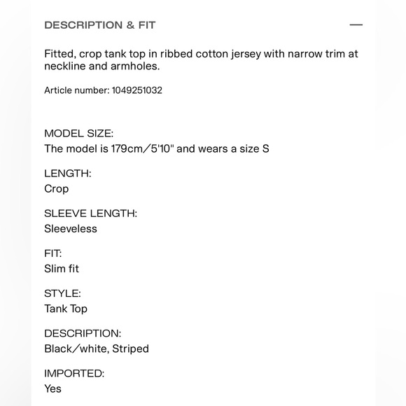 H&M Ribbed Crop Top - Picture 4 of 5